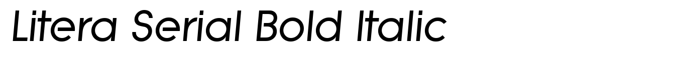 Litera Serial Bold Italic